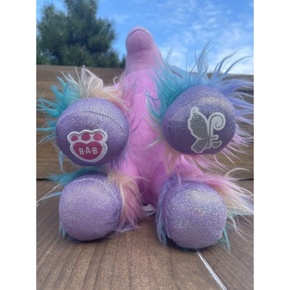 BUILD A BEAR BEARY FAIRY FRIENDS PINK UNICORN W/Rainbow Mane & Heartbeat EUC! - Picture 3 of 4
